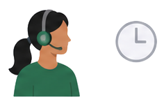 Call center wait illustration